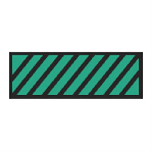 Identification Sheet Tape - Green black diagonal stripe  1 4