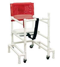 PVC Walker/Chair With Stabilizer Bar: 30 1/2"W x 35"L