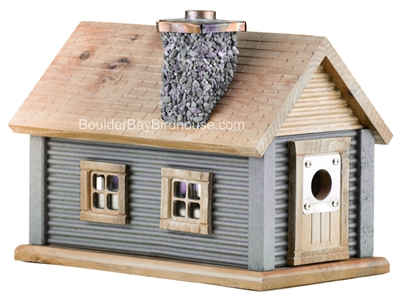 Mountain Cabin Birdhouse | Cedar | Handcrafted by Boulder Bay Birdhouse | Made in USA