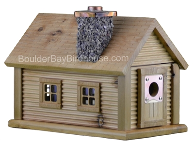 Cabin Birdhouse | Cedar | Handcrafted by Boulder Bay Birdhouse | Made in USA