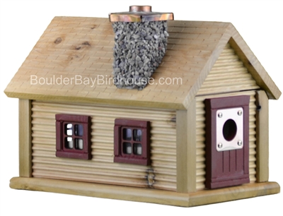 Cabin Birdhouse | Cedar | Handcrafted by Boulder Bay Birdhouse | Made in USA