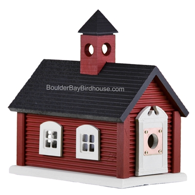 Schoolhouse Birdhouse | Cedar | Handcrafted by Boulder Bay Birdhouse | Made in USA