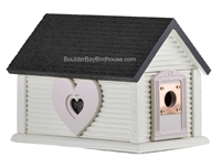 Sweetheart Cabin Birdhouse | Cedar | Handcrafted by Boulder Bay Birdhouse | Made in USA