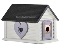 Sweetheart Cabin Birdhouse | Cedar | Handcrafted by Boulder Bay Birdhouse | Made in USA