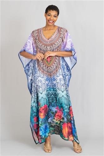 Etc Long Print Kaftan KAF105