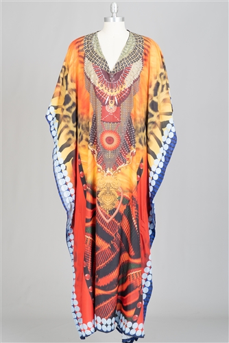 Etc Long Print Kaftan KAF110