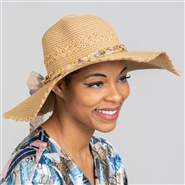 Fashion Straw Hat W/Chain LH7277