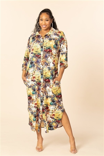 Karen T Print Dress 9215