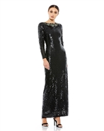 Macduggal Seq Collar Gown 93613