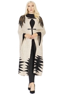 Vertigo Long Print Cape VT34346