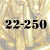 22-250 once fired brass cases for reloading