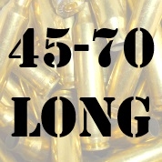 45-70 Long once fired brass cases for reloading