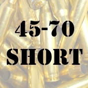 45-70 Short once fired brass cases for reloading