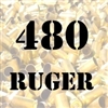 480 Ruger once fired brass cases for reloading