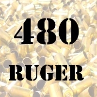 480 Ruger once fired brass cases for reloading