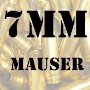 7mm Mauser once fired brass cases for reloading