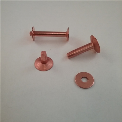 COPPER BELT RIVET & BUR                 #12 X 3/4