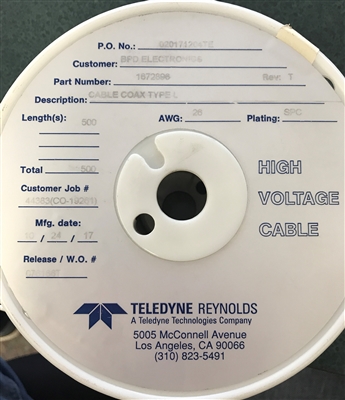 167-2896 - Teledyne Technologies, Inc. - High Voltage Coaxial/Shielded Cable