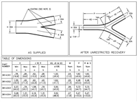 381A301-71/42-0 - TE/RAYCHEM -  Polyolefin Heat Shrink Boot, Adhesive, Transition - Breakout, 2:1 (Y) Black