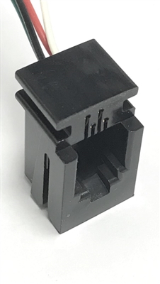 616-P-BLK - PHYco - Black modular connector with 3" leads