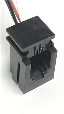 616-P4-BLK -  Black modular connector with 7" leads
