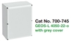 700-745 - ALTECH - GEOS-L 4050-22-o Enclosure; 400x500x226mm, Polycarb, Gray, Pkg/1