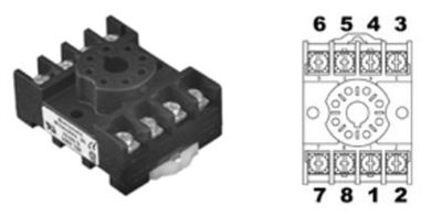 70169-D - MACROMATIC - 8 pin octal socket, 10 Amp, 600V