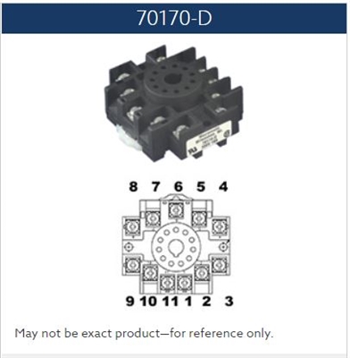 70170-D - MACROMATIC - 11 pin octal socket, 10 Amp, 300V