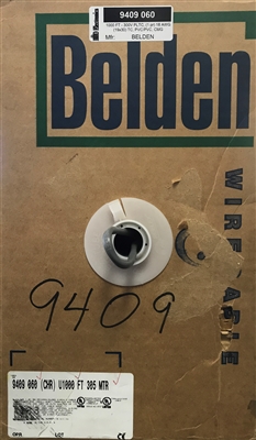 9409 060 (CHR) U1000 FT - BELDEN - 300V PLTC, (1 pr) 18 AWG (19x30) TC, PVC/PVC