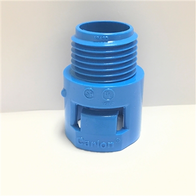 A243D - THOMAS&BETTS - CARLON - One Piece Threaded Adapter, Size 1/2 Inch, Length 1.406 Inches, Material Polycarbonate