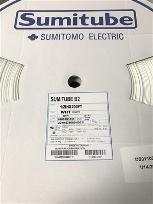 B2 1/2" WHITE SPL - Sumitomo Electric Interconnect - 2:1 Heat Shrink Tubing 200' - Polyolefin (M23053/5-108-9 & M23053-5-308-9, Class 1 AND 3)