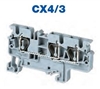 CX4/3 - ALTECH - DIN Terminal, Spring, 3 conn, 30A, 600V, 24-10AWG, 6mm, grey