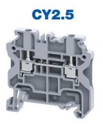 CY2.5 - ALTECH -  DIN Term Blk, Screw, Feed-Thru, 20A, 600V, 24-12AWG, 5mm, grey