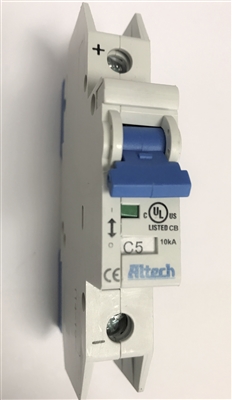 DC1CU5L - ALTECH - UL 489 DC C-Trip One Pole Miniature Molded Case Circuit Breaker, 5.0A, 125VDC
