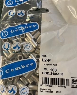 L2-P - CEMBRE - 8AWG PARALLEL CONNECTOR, 2485100, Bag/100