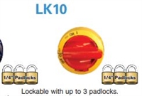 LK10 Y/R UL - ALTECH - Door Interlock Handle,Selector, Yel./Red, Use w/Lx00AD11-ST