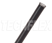 PT30.25BK - TECHFLEX - FLEXOÂ® PET (PT)  - 1/4" (6.35 mm) Black General purpose Expandable Braided Sleeving, 3 End Construction Pkg/1000'