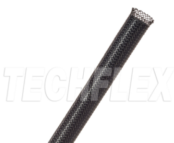 PTN0.75BK  - TECHFLEX - 3/4" Black General purpose Expandable Braided Sleeving Pkg/250'