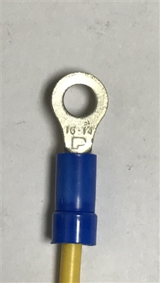 PV14-8R-M - PANDUIT - Ring Terminal, vinyl insulated, 16 - 14 AWG, #8 stud size, funnel entry