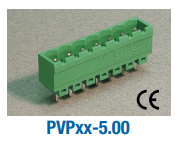 PVP02-5,00 - ALTECH - PCB Header, vertical, 5.00mm, 2 Pole, 16A, 300V, closed ends, green, Std Pkg/100