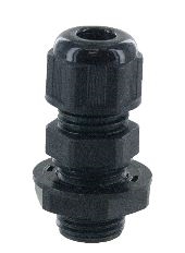 RDC07AA - DOME CAP CABLE GLAND Pg7 .11-.26" BLACK INCLUDES O-RING & LOCKNUT