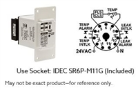 TCF8F - MACROMATIC - Over Temp/Seal Leak Relay; 24VAC, flange mount Includes OR11-PC Socket; FOR USE W/ FLS & CLS SENSORS