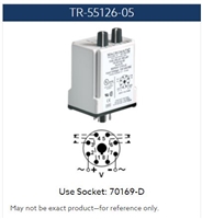 TR-55126-05 - MACROMATIC - Time delay Relay; Plug-in; Repeat Cycle (On 1st); 12 VAC/DC; 10A DPDT; 0.1-10 Sec. Timing