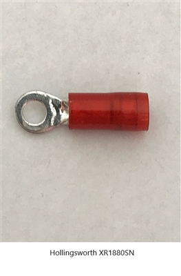 XR1880SN - HOLLINGSWORTH - Ring Short Barrel 22-16 Gauge Funnel FIIG #4 Stud Nylon Insulation Red
