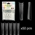 2XL COFFIN "No C Curve" Nail Tips CLEAR (REFILLS) #2