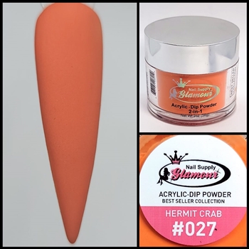 Glamour 2 in 1 Acrylic & Dip Powder HERMIT CRAB 027 2oz