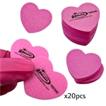 Mini PINK HEART Buffers 180/240 Pack (20 pcs)