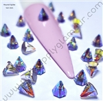 2019 Swarovski 3D ROUND SPIKE (AB) 4x4 mm 6pcs