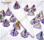 2019 Swarovski 3D ROUND SPIKE (AB) 6x6 mm 6pcs