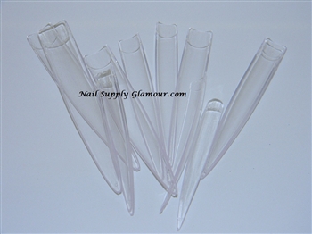10 pc Extra Long STILETTO Tips ( Clear )